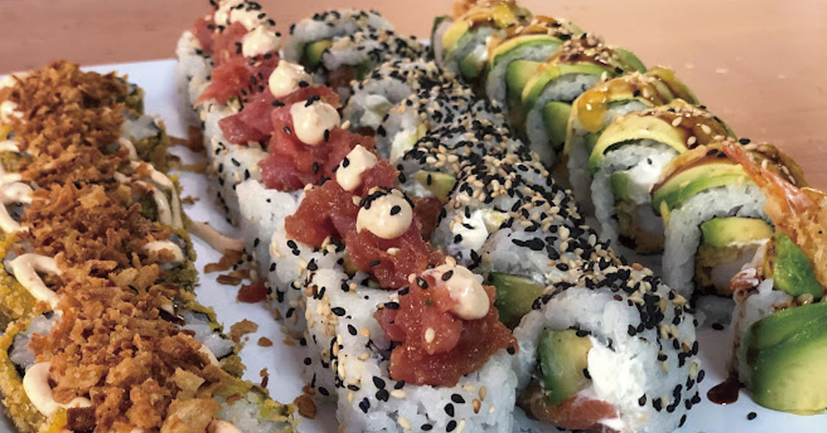 Sushi pieces from Freshsushi in Ibiza